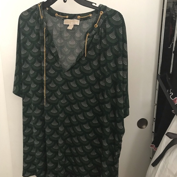 Michael Kors 3X top, short sleeve, gold chain - Picture 1 of 3